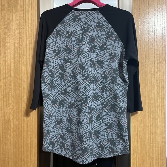 LuLaRoe Disney Mickey Mouse size Small tunic length blouse solid sleeves - Picture 5 of 8